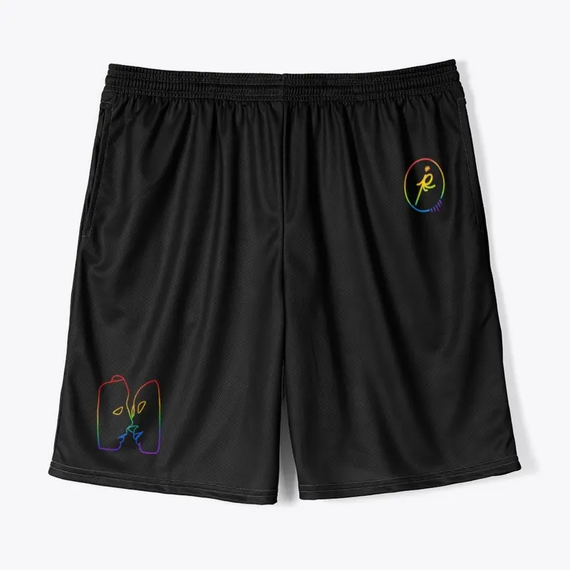 Pride Kissing Theater Masks Shorts